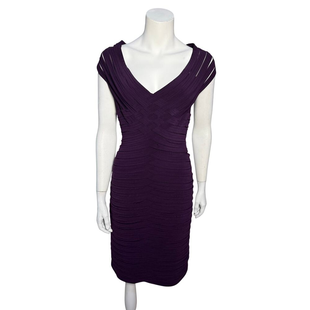 Vintage Cache Dress Womens Size 8 Bodycon Purple Plum Sleeveless